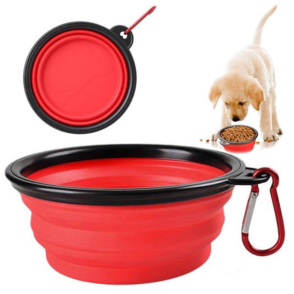 Premium Quality Collapsible Pet Silicone Dog Food and Water 350ml Bowl for Outdoor Camping and Traveling Portable Folding Bowl for Pet